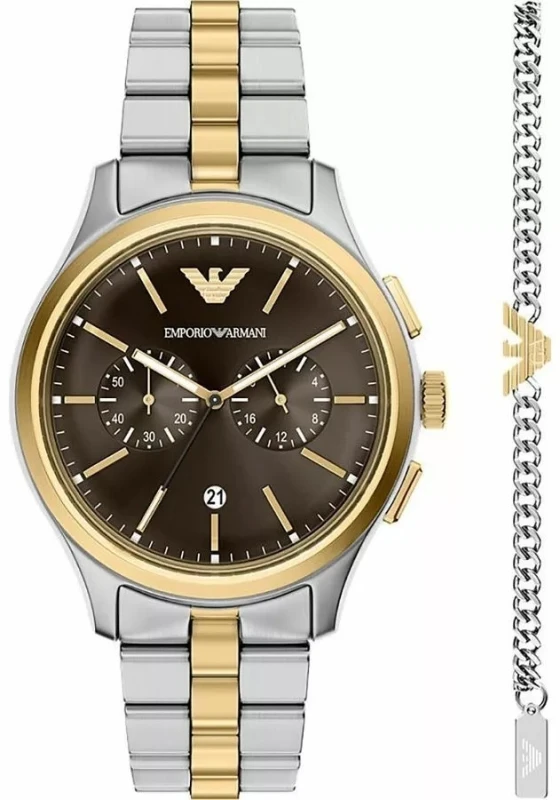 Zegarek Męski Emporio Armani Dario Chronograph AR80084SET + BOX