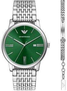 Zegarek męski Emporio Armani Minimalist AR80087SET z zieloną tarczą
