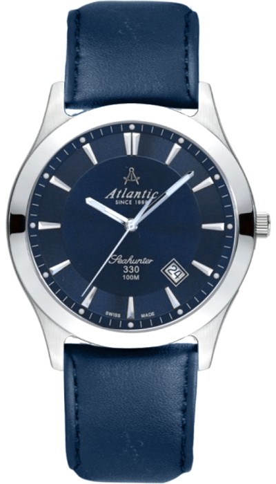Zegarek męski Atlantic Seahunter 71360.41.51 z granatową tarczą