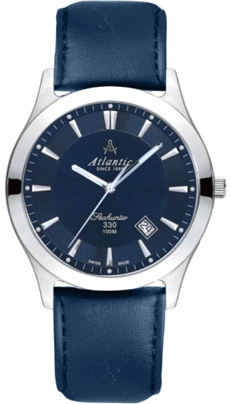 Zegarek męski Atlantic Seahunter 71360.41.51 z granatową tarczą