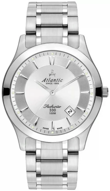 Zegarek męski Atlantic Seahunter 71365.41.21 w srebrnym kolorze