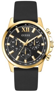 Zegarek męski Guess Walker GW0913G2 ze złotą kopertą i czarnym paskiem