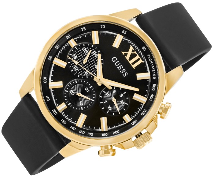 Guess Walker GW0913G2 – czarna tarcza ze złotymi i srebrnymi detalami