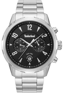 Zegarek męski Timberland Newkirk TDWGK0082901 z czarną tarczą i srebrną bransoletą