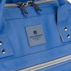Plecak mommy-bag wykonany z poliestru w niebieskim kolorze - Peterson