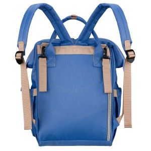 Plecak mommy-bag wykonany z poliestru w niebieskim kolorze - Peterson