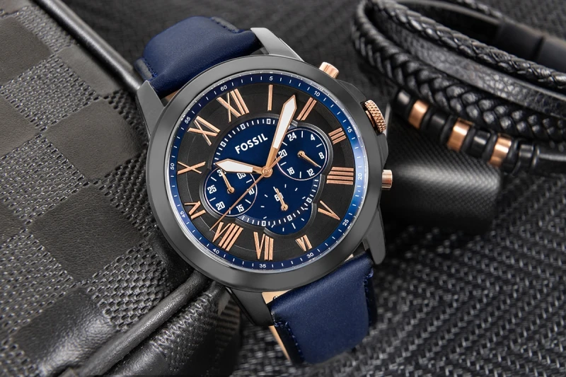 Zegarek Męski FOSSIL Grant Leather FS5061 + BOX