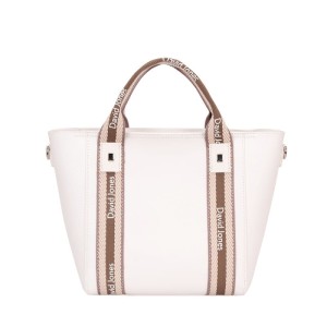 Biała torebka damska David Jones 5933-2 – elegancki przód z logo marki