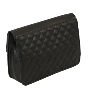 Czarna Pikowana Torebka Wizytowa